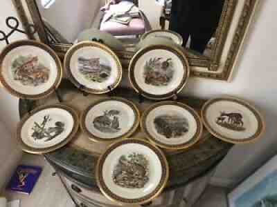 8 Limited Edition LENOX BOEHM ANNUAL WOODLAND WILDLIFE SET OF PLATES 1973-1980