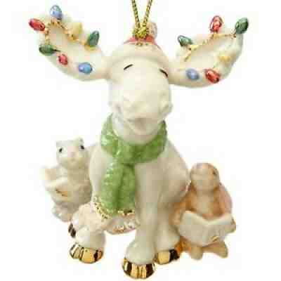 PRIVATE AUCTION FOR FRANKLYN20 ONLY Lenox 2015 Marcel Moose Ornament Merry Choir