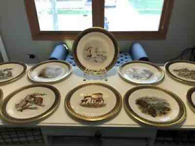 Lenox Boehm 10 Limited Edition Plates Woodland Wildlife 11â? 1973-1982