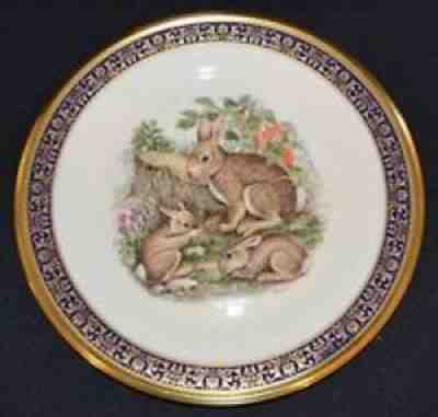 Cottontail Rabbits Plate in "Woodland Wildlife" by Lenox