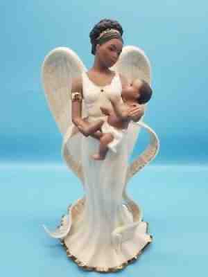 LENOX MALAIKA GUARDIAN ANGEL OF LOVE AFRICAN AMERICAN SCULPTURE, BEAUTIFUL!