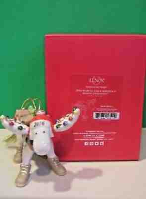 LENOX 2016 annual MOOSE ornament NEW in BOX MARCELL the LUMBERJACK