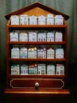 Lenox Spice Village 24 Spice Containers AND Rack Used