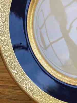 Set of 12 Antique Lenox 24 Karat Gold & Porcelain Plates