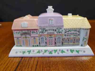 LEONX VILLAGE BUTTER DISH-2 PIECE FINE PORCELAIN-USED FOR shops DISPLAY ONLY