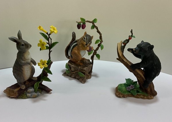 Vtg. LENOX Collectable Fine Porcelain Animal Figurines Group of 3 - 92/93/94 EUC