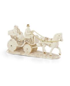 Lenox Mistletoe Park Village Treasures Horse Drawn Carriage NIB Ultra Rare 2019