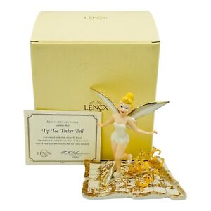 Lenox Disney Showcase Tip Toe Tinker Bell On Map Figurine Peter Pan READ