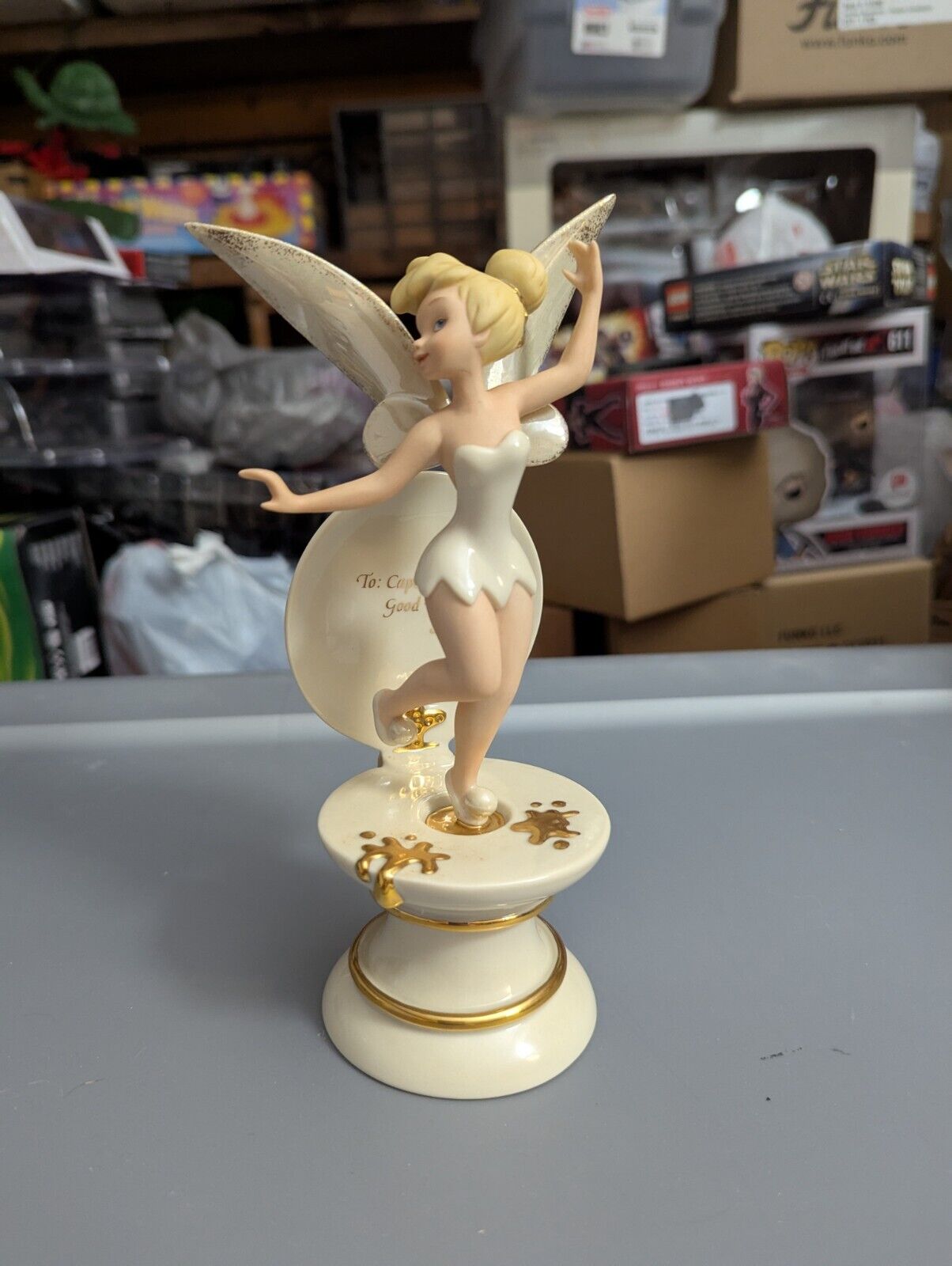 Lenox Disney Showcase Collection Peter Pan's Tinker Bell Figurine 24 Karat Gold