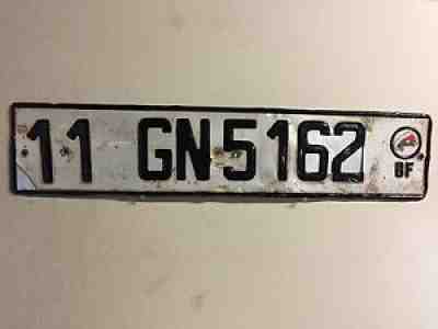 RARE AFRICA Burkina Faso 95 Series PRIVATE LICENSE PLATE #11GN5162 Ouagadougou