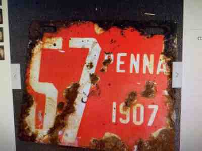 Information on This FAKE 1907 Pennsylvania License Plate FAKE FAKE FAKE FAKE