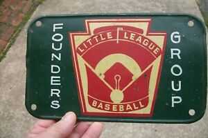 1949  FOUNDERS GROUP  Little League Baseball License Plate Williamsport Pa.
