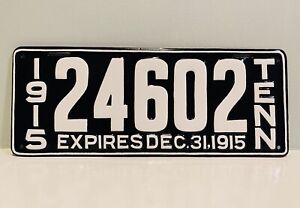 New Listing1915 Tennessee License Plate Not Porcelain First Issue Repaint 24602 CONSIGNMENT