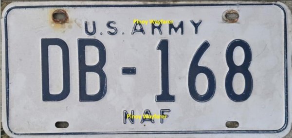 US Forces in KOREA license plate KOREAN number plate NAF (Camp Humphreys OSAN)