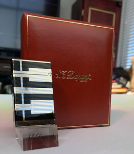 S.T. DUPONT LIGNE 2 BRIQUET PALLADIUM LIGHTER BLACK LACQUER DE CHINE 016742 NIB