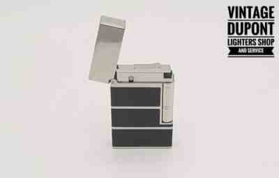 S.T. Dupont Lighter Ligne 2 Black Chinese Lacquer Palladium Plated (line,D,8,1)