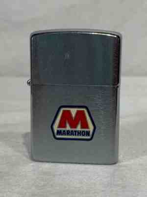 Vintage 1965 Zippo Marathon Advertising Gas Oil Petroliana Collector 