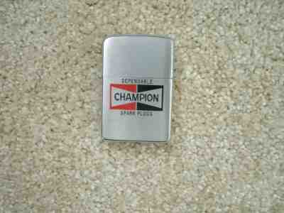 ZIPPO CIGARETTE LIGHTER WITH CHAMPION SPARK PLUG LOGO