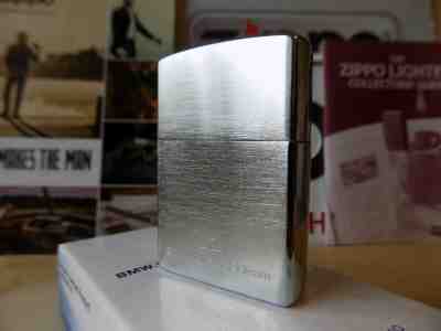 Zippo Windproof Lighter 'BMW Williams F1 Team' Brushed Chrome 2000 RARE NEW