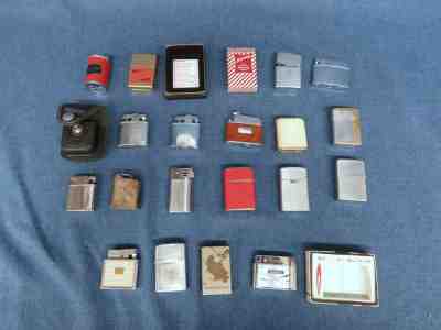 Vintage Cigarette Cigar Lighter Lot 20p Zippo, Champ, Lektolite, Safome 