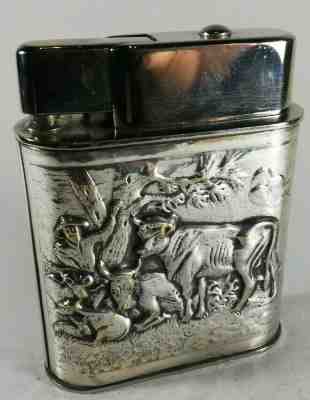 Vintage Table Lighter - Pastoral Scene - 