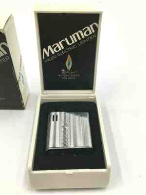 Vintage Maruman Halley DL-6GI Piezo-Electric Silver Lighter Japan in box