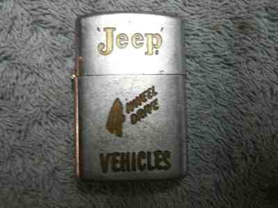 VINTAGE WELLINGTON JUNIOR ADVERTISING LIGHTER 4 WHEEL DRIVE JEEP VEHICLES 1984?