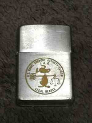 Vintage ZIPPO Lighter Naval Support Activity Saigon JAG Legal Beagle Good Shape.