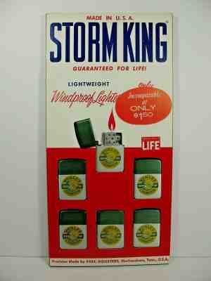 Vintage Green Bay Packers Champions Storm King Lighters w Store Display NOS