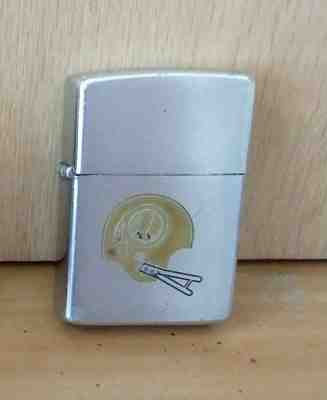 Vintage 1973 Zippo Cigarette Lighter, NFL FOOTBALL REDSKINS HELMET