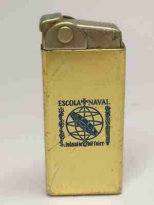 Antique Rare ESPRIT 2000 NAVAL SCHOOL Pocket Petrol Lighter Made Western Germany