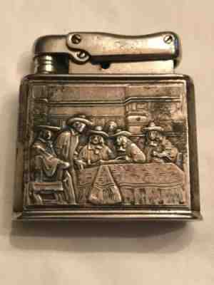 Vintage Ibelo Monopol Lighter German  WWll Era  835 Silver Lighter