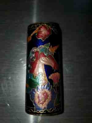 Cloisonne Brass Lighter Bic Case Holder Unicorn Rainbow Enamel