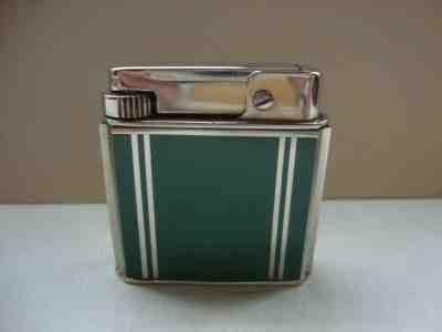 Vintage Art Deco ENAMEL Automatic 1000 TAUSEND ZUNDER Pocket LIGHTER MIB Benzin