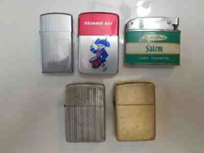 Lot of 5 Vintage Lighters