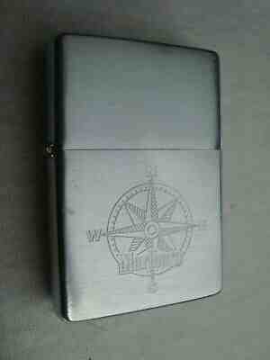 ZIPPO Marlboro Compass Pat.2032695 Brush Chrome lighter 2002 excellent #233