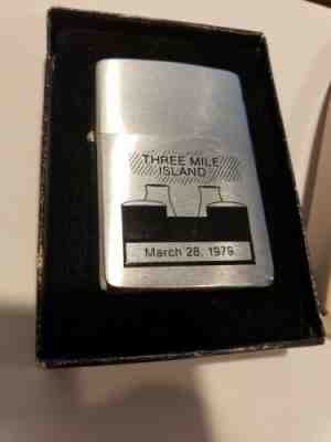 1980 Zippo Lighter THREE MILE ISLAND Nuclear Power Plant Disaster March 28, 1979