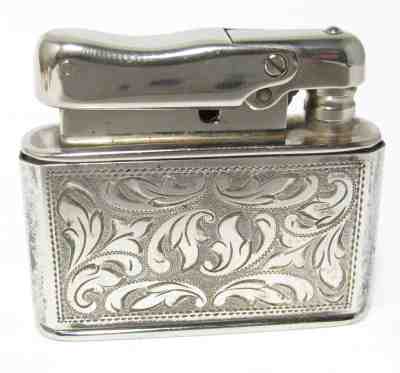 Vintage Ibelo Monopol Lighter ORNATE ENGRAVED .835 SILVER CASE Germany