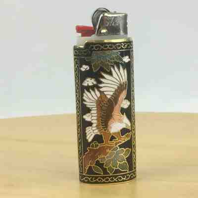 Private Listing ***Lot of 4 Cloisonne Cigarette Lighter Cover Cases***