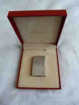 New S.T.DUPONT Ligne 2 (Line 2) Lighter,Silver Plated,Luxury in Box Paris France