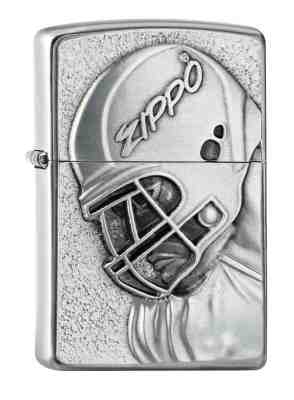 Zippo Lighter Power Football with Emblem Helmet Zippo Logo New Collector's Item