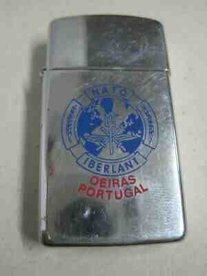 Antique  cigarette lighter Zippo advertising NATO IBERLANT Portugal