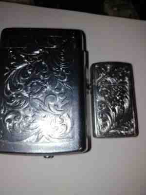 Vintage Cigarette Case and Lighter