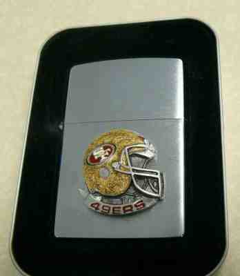 Collectible Retired San Francisco 49ers Iconic Football Helmet Zippo Lighter/Tin