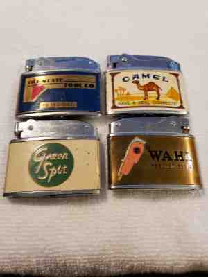 Vintage Cigarette Lighters-Lot of 4-Advertising