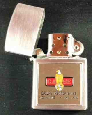 Vtg Wellington Advertising Lighter Case Dallas Tractor Sales Old Abe Eagle Logo