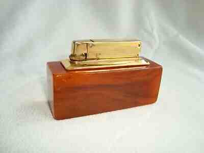 German Art Deco Marbled & Swirly Bakelite Table Lighter Rowenta