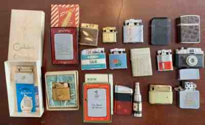 Vintage Lot of 18 Colibri Kreisler Zippo Cigarette Lighters Champ Hurricane More