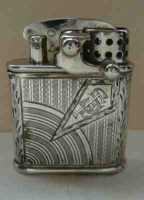 Vintage Art Deco Sterling SILVER Kickstart Automatic COLIBRI Pocket Lighter