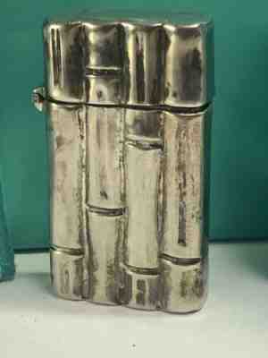 TIFFANY & CO BAMBOO STERLING SILVER 925 ZIPPO LIGHTER RARE ITALY VINTAGE 
